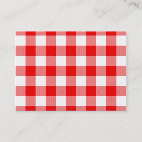 Red Gingham Business Card