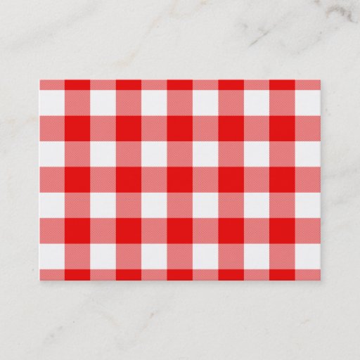 Customizable Red Gingham Business Card