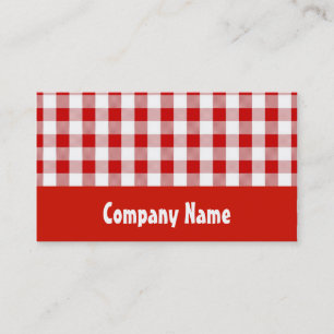 Red Gingham Business Card