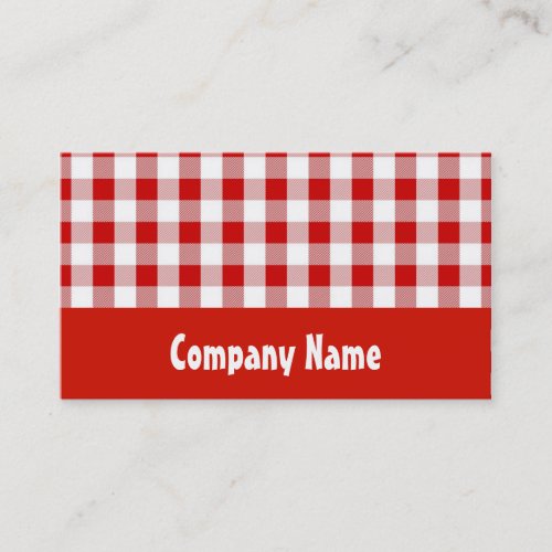 Red Gingham Business Card