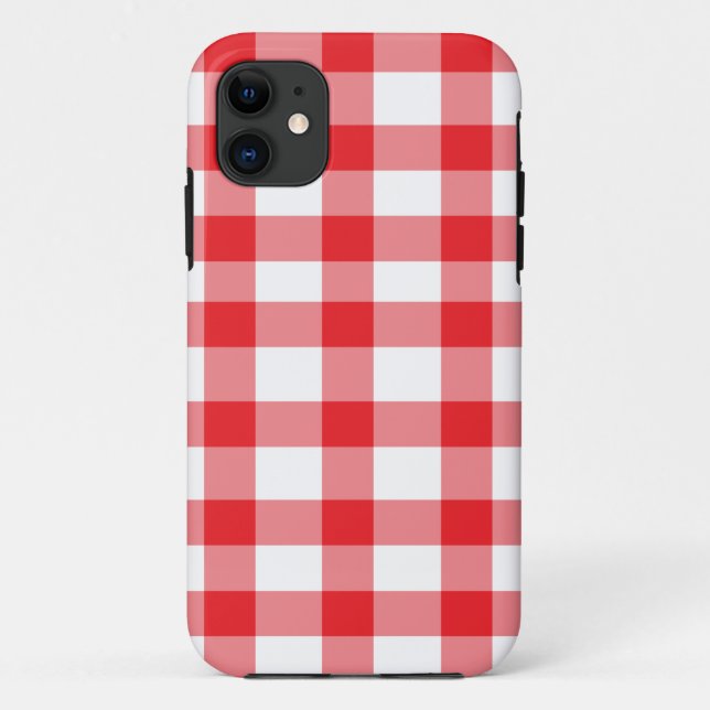 Red Gingham Case-Mate iPhone Case (Back)