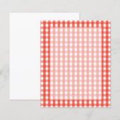 Red Gingham Check Pattern (Front/Back)