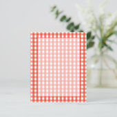 Red Gingham Check Pattern (Standing Front)