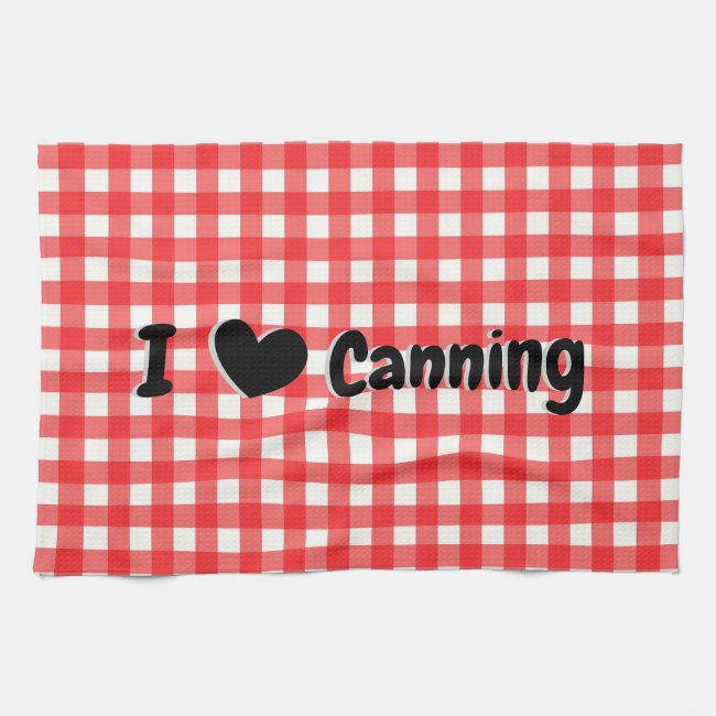 Red Gingham Check Pattern I Heart Canning
