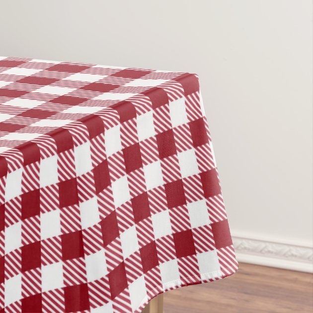 red gingham tablecloth