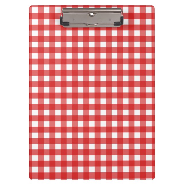 Red gingham clipboard (Front)