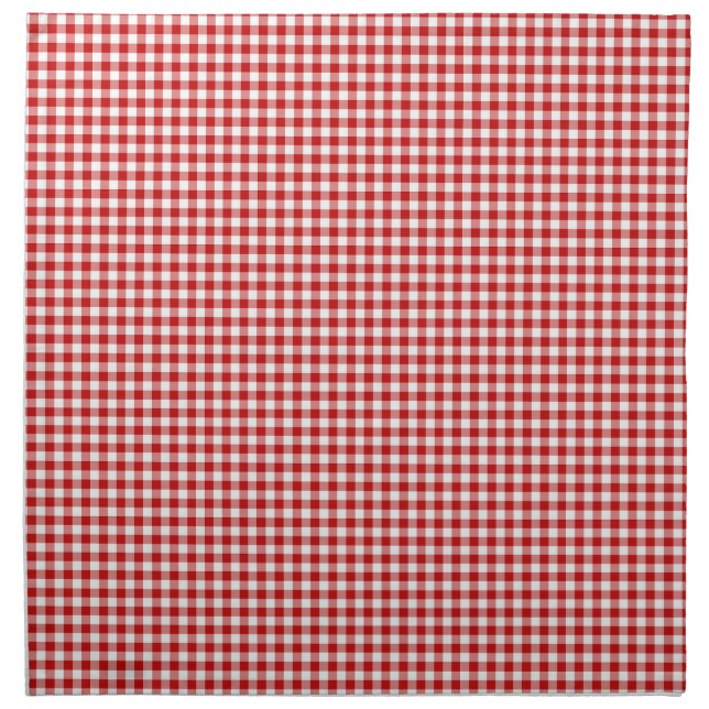 Red Gingham Cloth Napkin (Front)