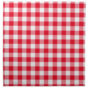 Red Gingham Country Wedding Cloth Napkin