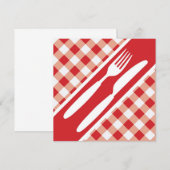 Red Gingham & Cutlery (Front/Back)