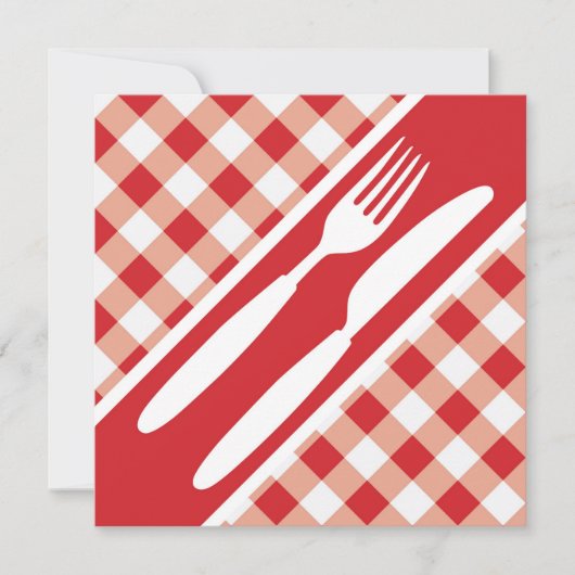 Red Gingham & Cutlery (Front)