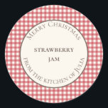Red gingham food and jar labels for homemade gifts<br><div class="desc">Your friends and family will love your homemade gifts with your personalized labels.</div>