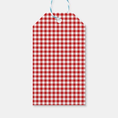 Red Gingham Gift Tags