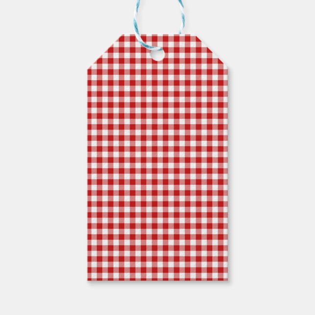Red Gingham Gift Tags (Front)