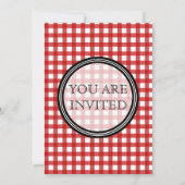Red Gingham Invitation | Zazzle