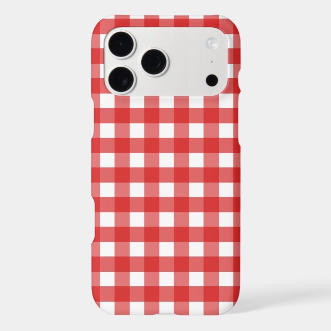 Red gingham iphone case (Back)