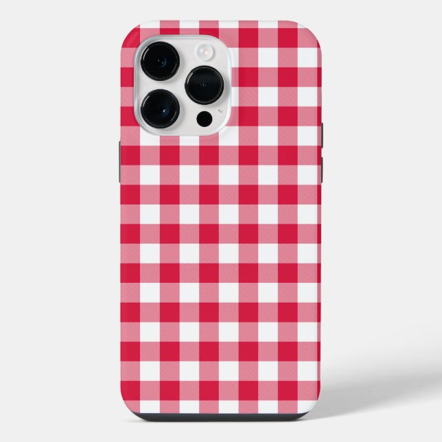 Red Gingham Iphone Case (Back)