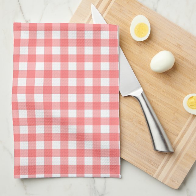 Red Gingham Kitchen Towel (Quarter Fold)