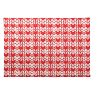 RED GINGHAM KNIT 20x14 Cloth Placemat