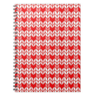 RED GINGHAM KNIT 6.5x8.75 Spiral Notebook