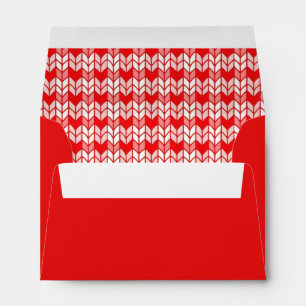 RED GINGHAM KNIT A6 Envelope (4x6 cards) / Red