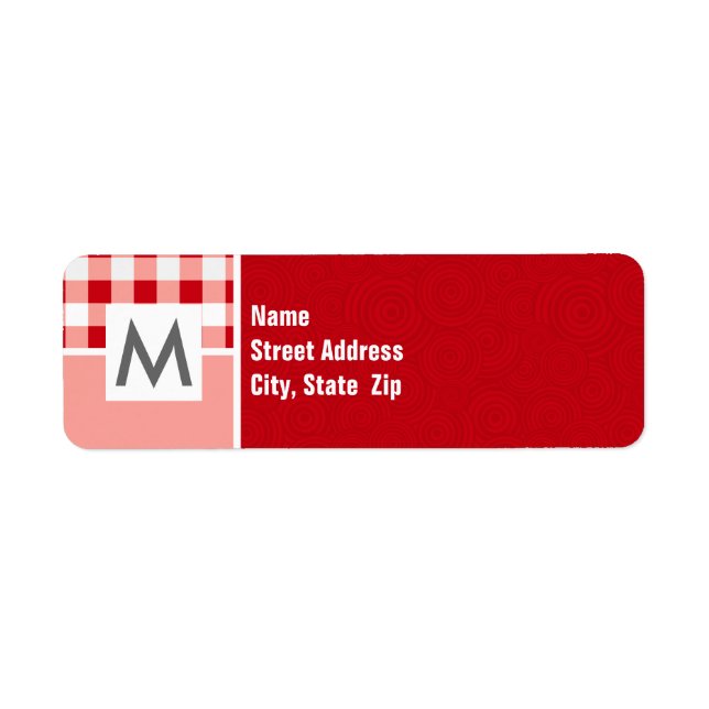 Red Gingham Label (Front)