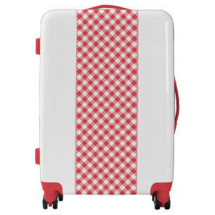 Red Gingham Luggage Suitcase