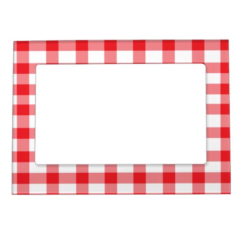 Red Gingham Magnetic Photo Frame