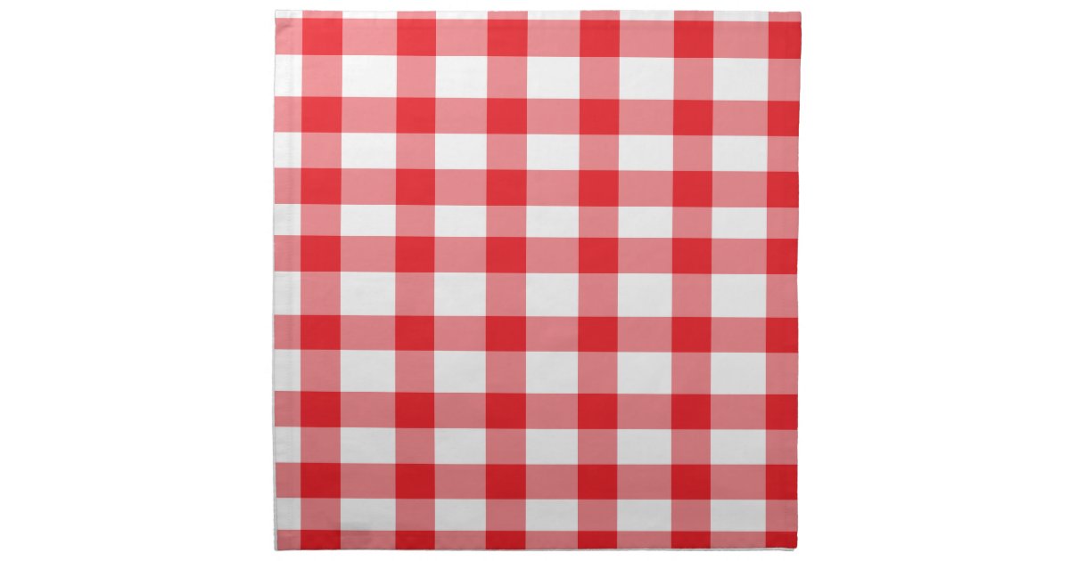 Red Gingham Napkin Zazzle