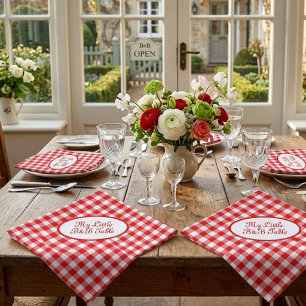 Red Gingham Napkins Business, B&B,  Restaurants 