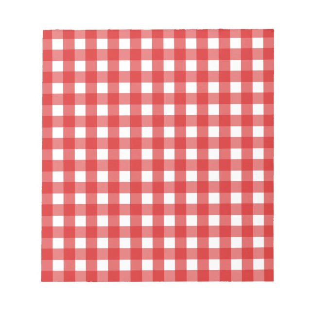 Red gingham notepad (Front)