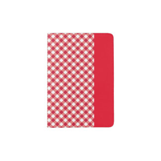 Red Gingham Passport Holder