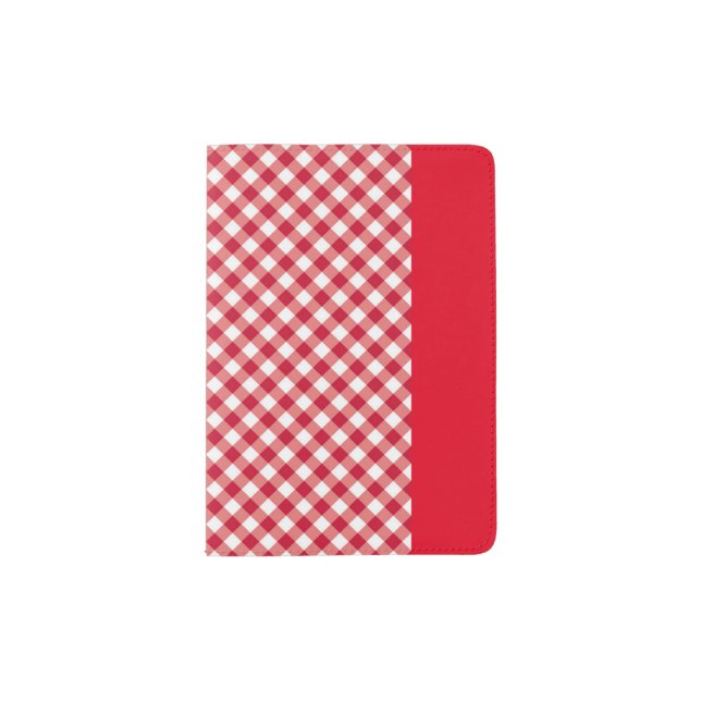 Red Gingham Passport Holder (Front)