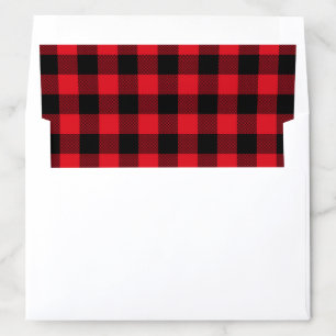 Red Gingham Pattern Holiday Envelope Liner