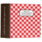 Red gingham pattern personalized recipe book