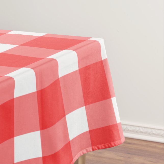 Red Gingham Pattern Tablecloth (In Situ)
