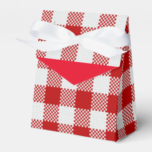 RED GINGHAM PICNIC FAVOR BOXES