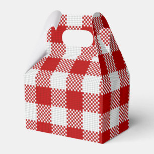 RED GINGHAM PICNIC FAVOR BOXES