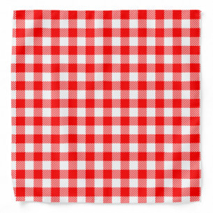 Red gingham picnic tablecloth print bandana