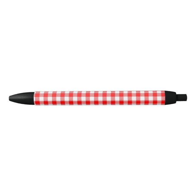 Red gingham picnic tablecloth print pen (Front)