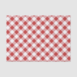 Red Gingham Picnic Tissue Paper – BBQ Cookout Birt