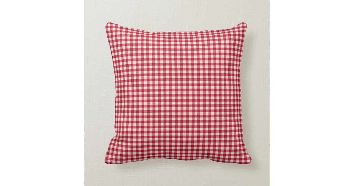 Red Gingham Pillow