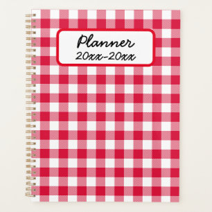 Red Gingham Planner