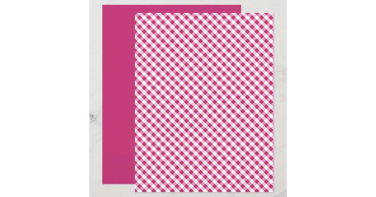 Red Gingham Scrapbook Paper | Zazzle