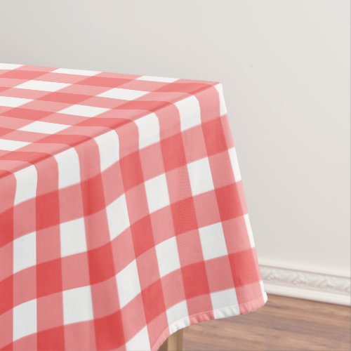 Red Gingham Table Cloth