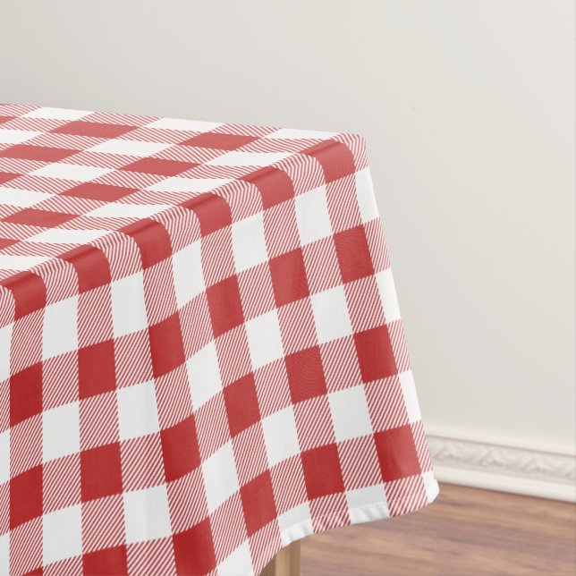 Red Gingham Tablecloth – BBQ Cookout Picnic Birthd (In Situ)