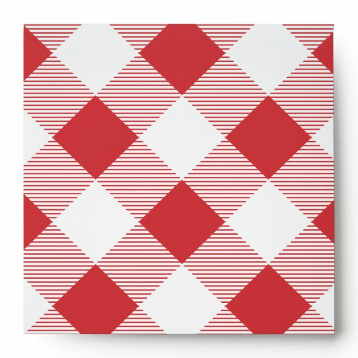 Red Gingham Tablecloth Pattern Envelope