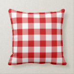 Red Gingham Throw Pillow<br><div class="desc">A dark red gingham pattern. Change the background to your favorite color by choosing "customize it".</div>