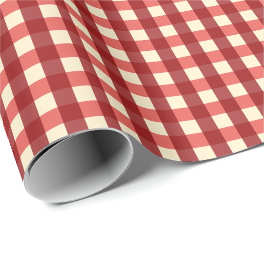 gingham wrapping paper