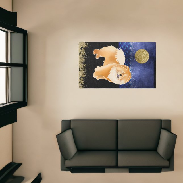 Red Gingko the Chow 3x5 Rug (Insitu (Indoor 1))