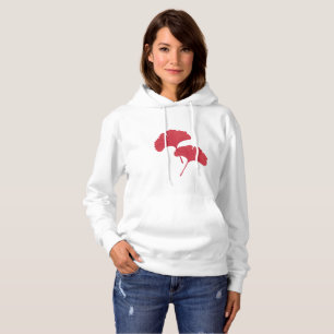 Red Ginkgo Leaves Hoodie